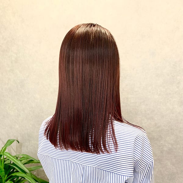 ストレート×ピンクブラウン☆