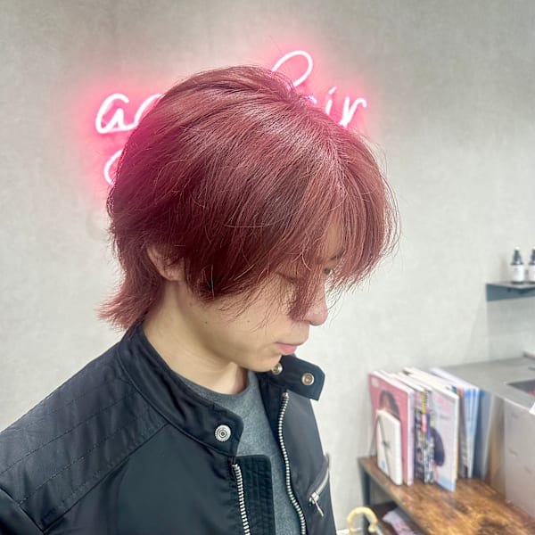 メンズヘアピンクベージュ