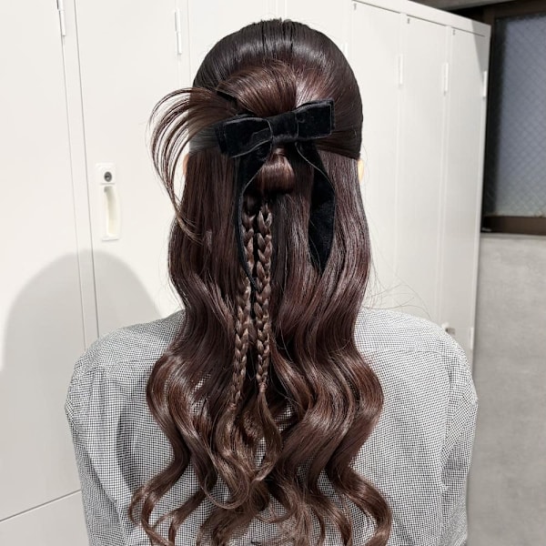 お呼ばれハーフアップヘア