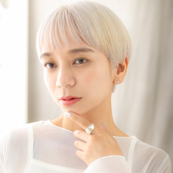 ハイトーンカラーホワイトアッシュクールショート10代20代