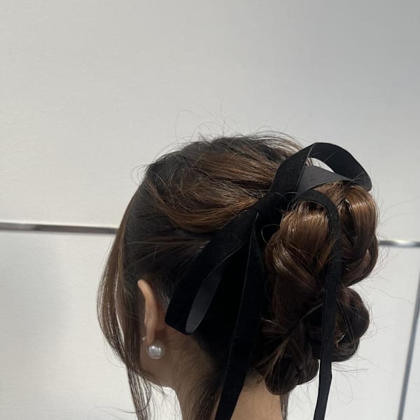 オリーブグレ／小顔に見せるヘア／ココアベージュ/黒髪カタログ