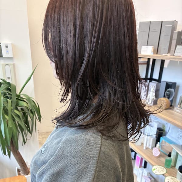 ハッシュカット ミディアムレイヤー|半個室 rire hair 香椎店