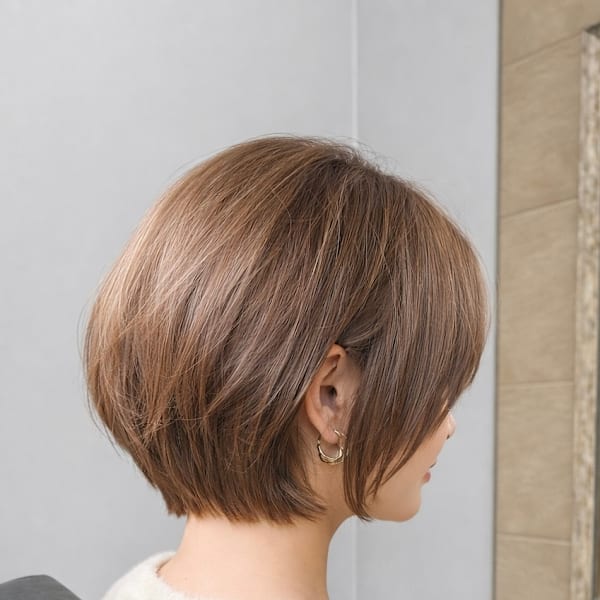 40代50代人気 大人かわいいレイヤーショートボブ