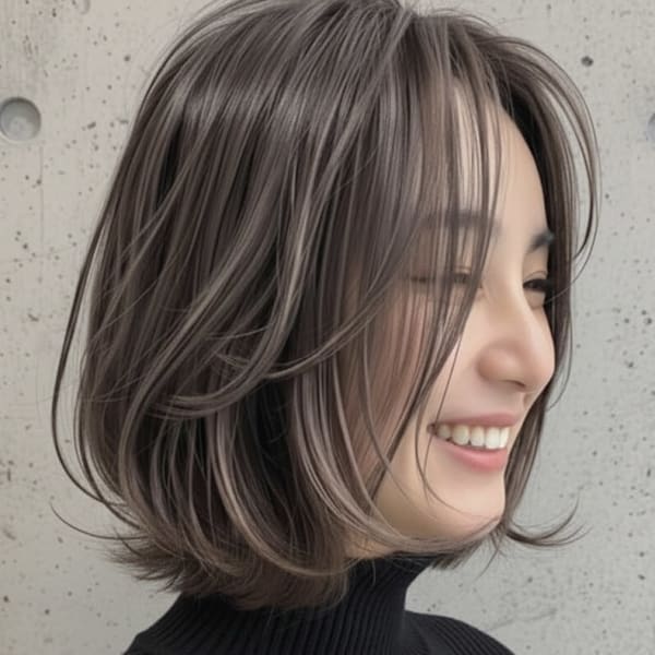 おしゃれな大人のインナーカラー×ナチュラルボブ|True Trust un 下石田店