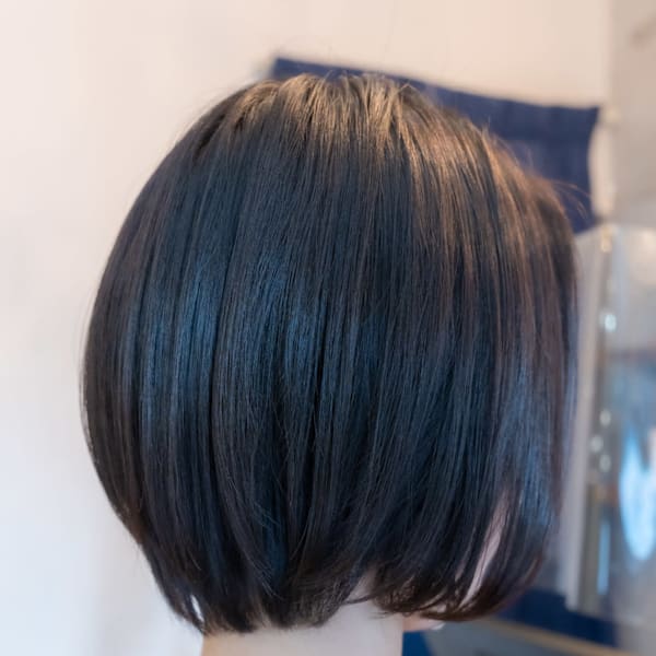 ♪黒髪クラゲヘアーオリーブグレー小顔ココアベージュ薄め前髪