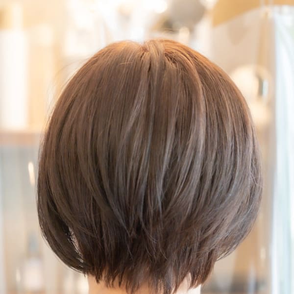 ♪黒髪クラゲヘアーオリーブグレー小顔ココアベージュ薄め前髪