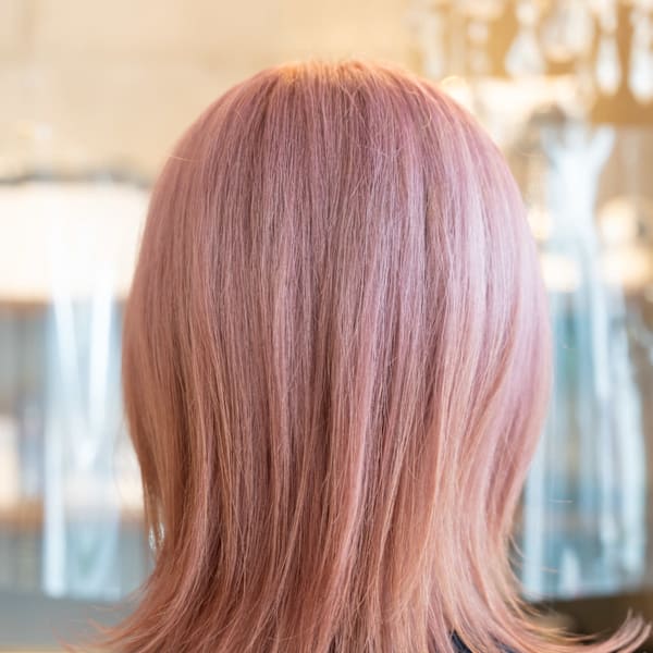 ♪オリーブグレー小顔レイヤーカットクラゲヘアーココアベージュ