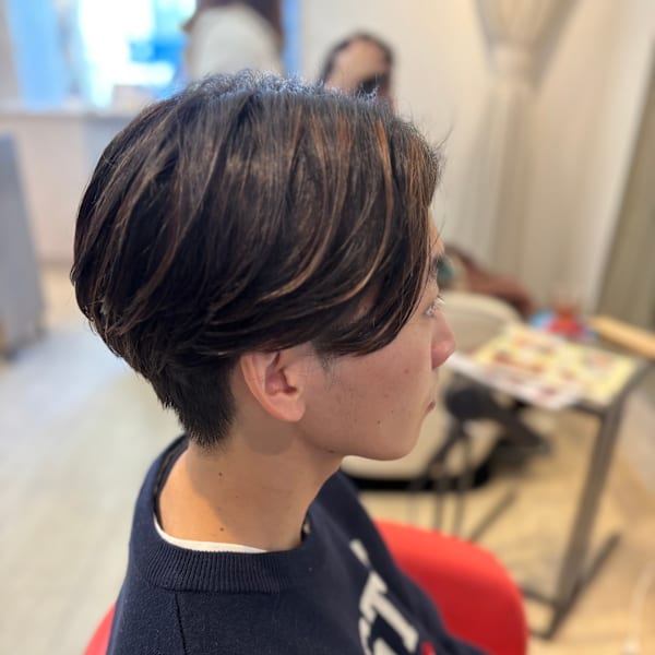 フェザー×センターパート