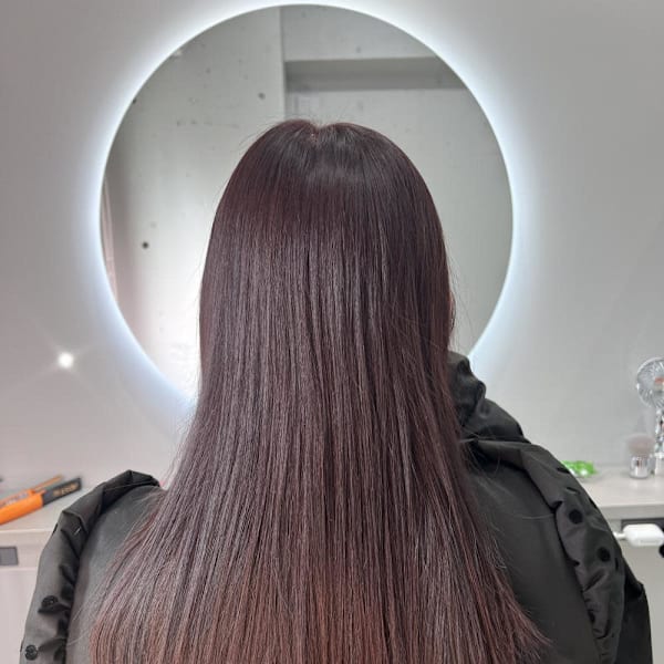 ワインラベンダー＊うる艶縮毛矯正