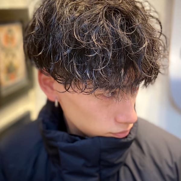 【波巻きスパイラル】ウェットマッシュツーブロックで色気束感