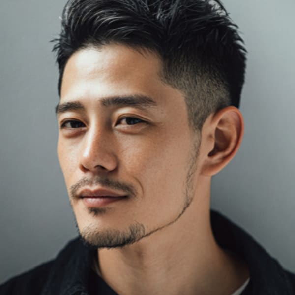 アップバング フェードカット ツーブロック ビジネス【札幌】|THIS IS BARBER