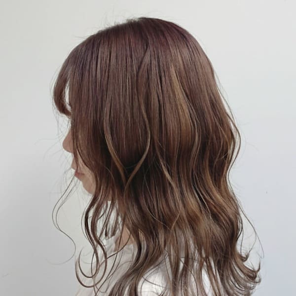 ミルクティーアッシュ 透明感カラー パーマ 顔周りカット|ROCA by teatro hair salon