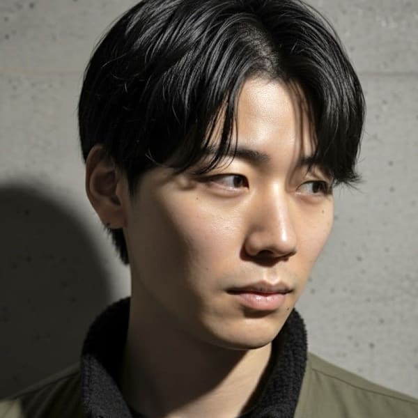 メンズ大人ニュアンスセンターパート♯59
