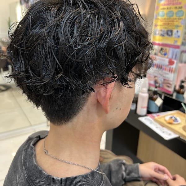 癖毛風メンズパーマ