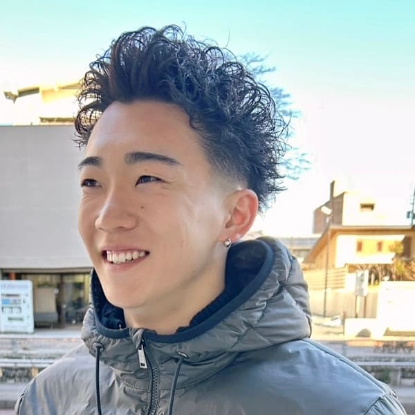 さっぱりメンズショート＋パーマ