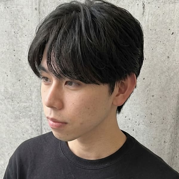 メンズナチュラルセンターパート♯86