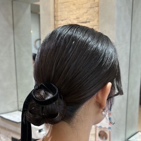 お団子ヘアアレンジ♪