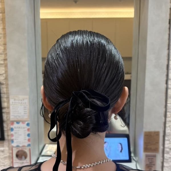お団子ヘアアレンジ♪