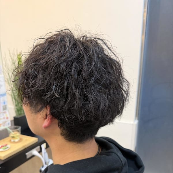 メンズパーマ縦落ちツイストスパイラル