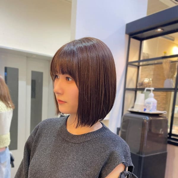 切りっぱなしボブ