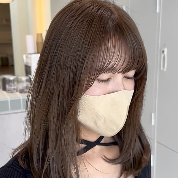 レイヤーカット/アッシュブラウン