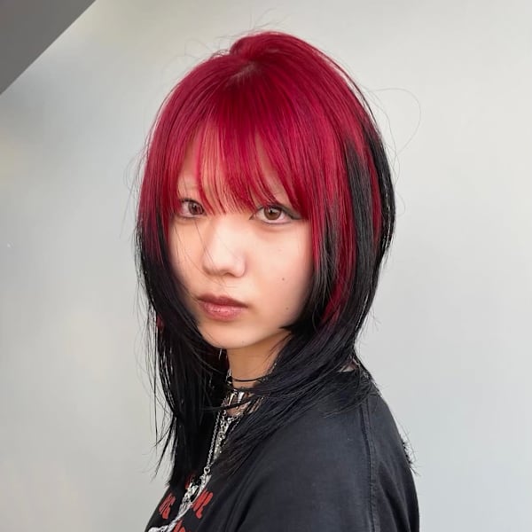 ルーツカラー　デザインカラー　ケアブリーチカラー　姫レイヤー