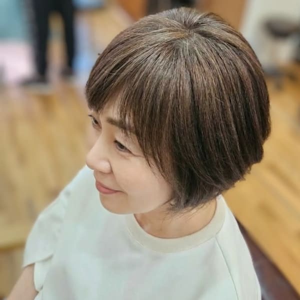 ナチュラルなグレージュ系白髪ぼかし☆