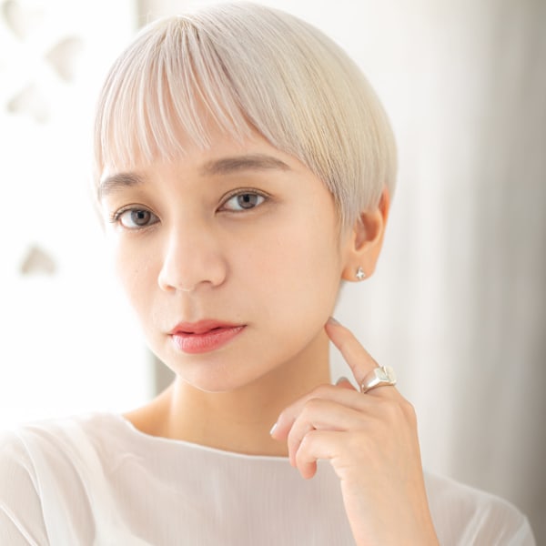 ハイトーンカラーホワイトアッシュクールショート10代20代