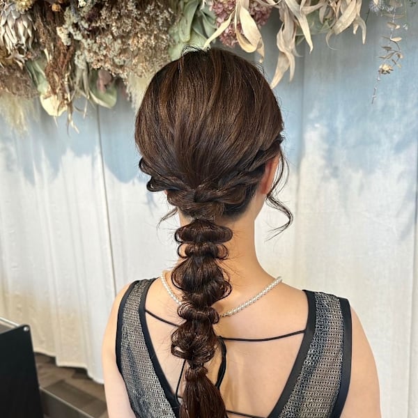 編みおろしヘアセット♪yu
