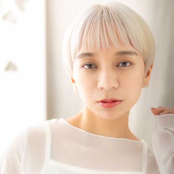 ハイトーンカラーホワイトアッシュクールショート10代20代