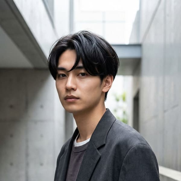 【メンズ◎】洗練された大人のセンターパート×毛流れニュアンス