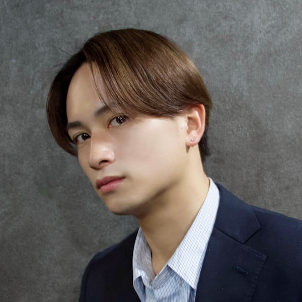 センターパート×曲がる縮毛矯正×韓国風×大人men's