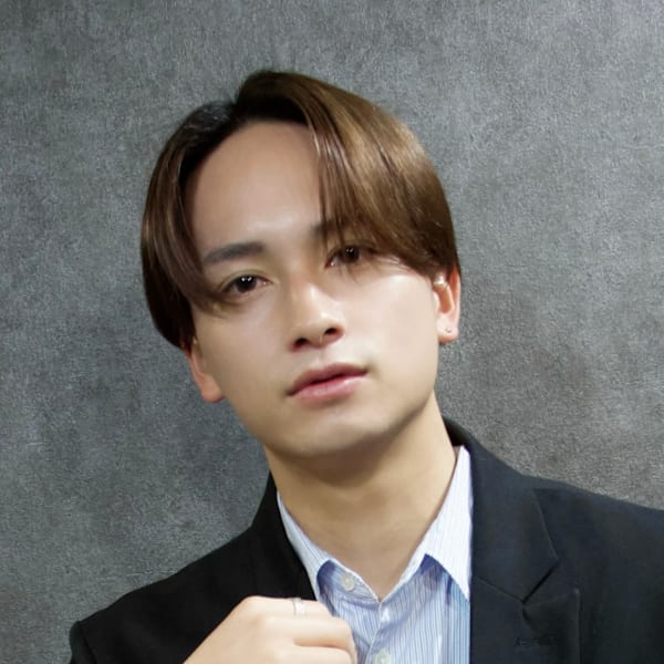 センターパート×曲がる縮毛矯正×韓国風×大人men's