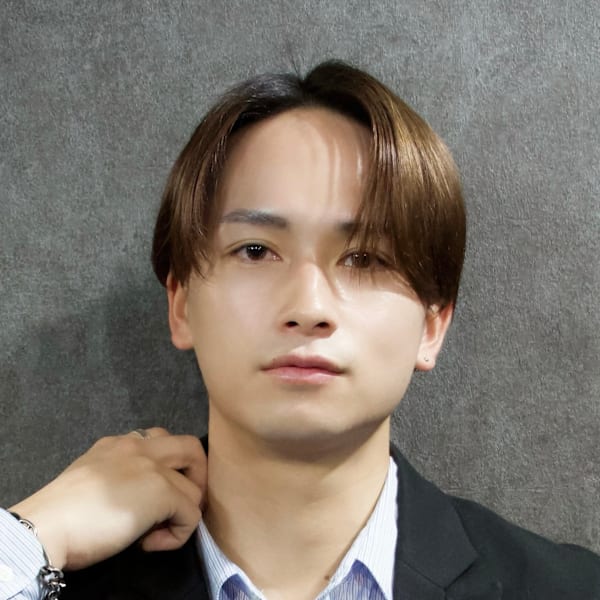 センターパート×曲がる縮毛矯正×韓国風×大人men's