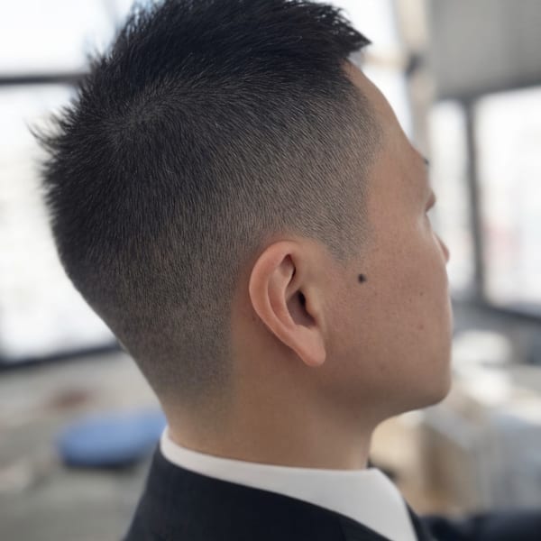 清潔感ビジネスショート×フェード