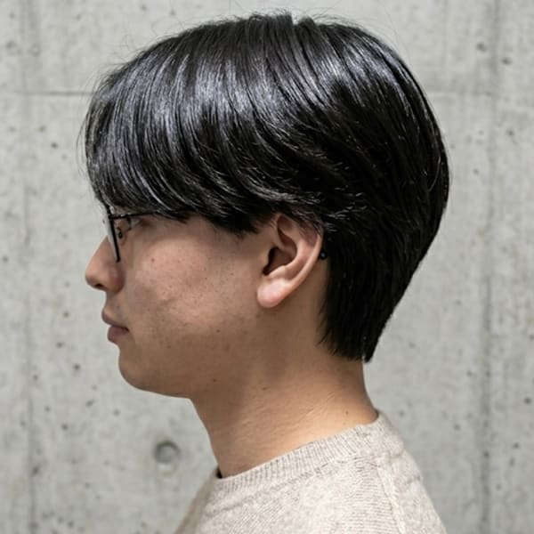 メンズナチュラルセンターパート♯76