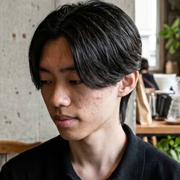 メンズナチュラルセンターパート♯88