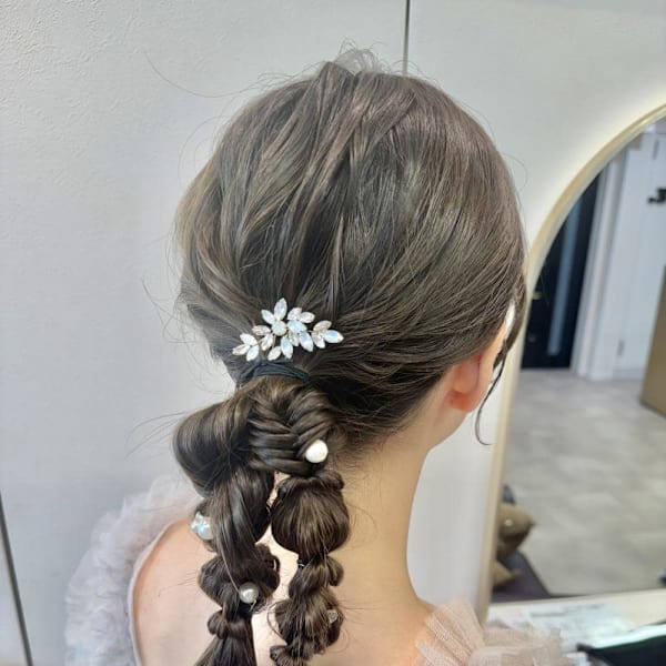 編みおろし/お呼ばれヘア