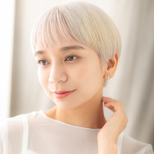 ハイトーンカラーホワイトアッシュクールショート10代20代