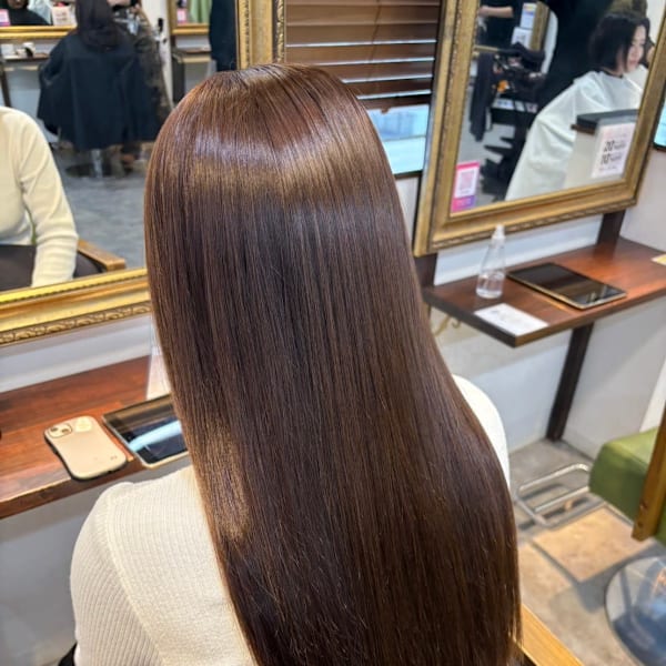 髪質改善/レイヤー/イルミナカラー/韓国/オレンジブラウン|newi saLyu 立川
