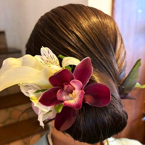 ヘアアレンジ シニヨン 結婚式 30代 40代 和装ヘア