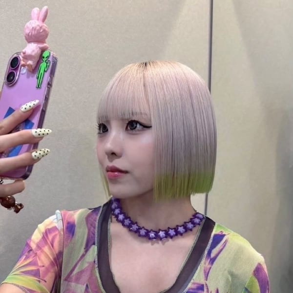 ホワイトカラー デザインカラー ブリーチカラー レイヤーカッ