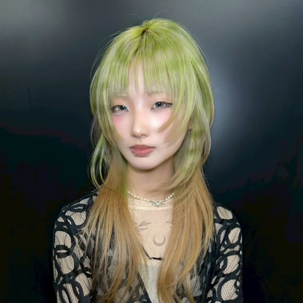 ルーツカラー デザインカラー ケアブリーチカラー 姫レイヤー