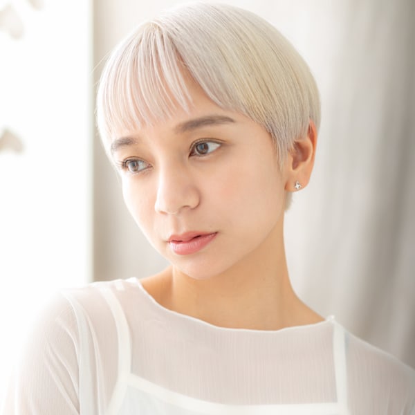 ハイトーンカラーホワイトアッシュクールショート10代20代