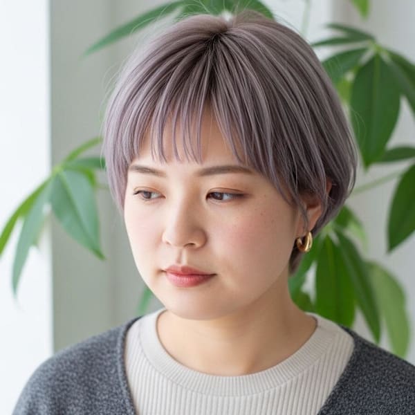 シャギーカット/ラベンダーグレー/大人かわいい/ボーイッシュ