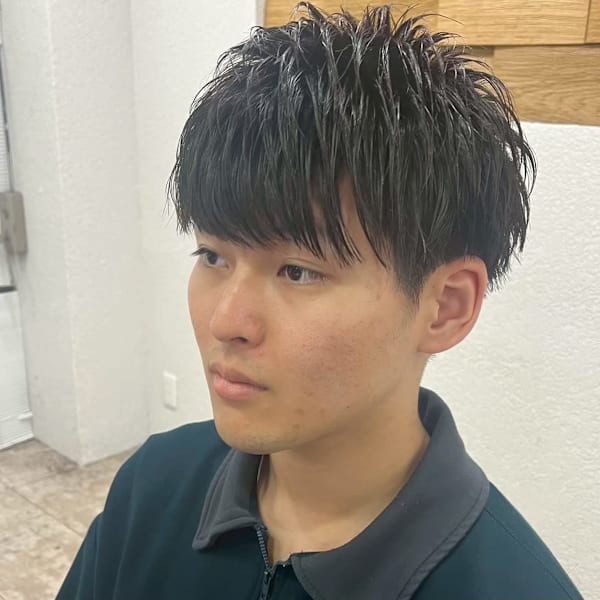 メンズカット束間マッシュ