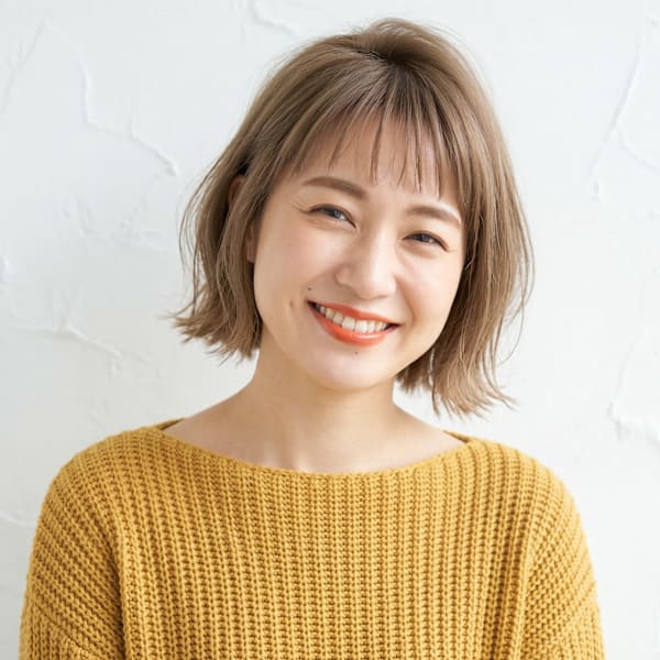 透明感アッシュ×無造作外ハネこなれボブ
