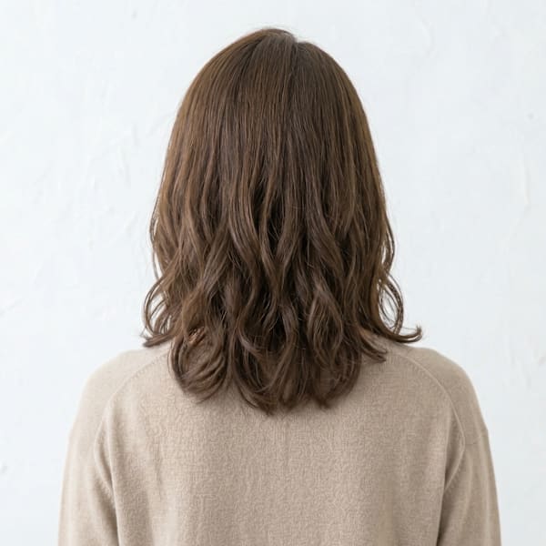 【30代40代◎】ふんわりミディアムレイヤー×潤い艶ブラウン|コミュニティサロン と和(巣鴨/髪質改善/白髪染め/白髪ぼかし/ノンジアミン/縮毛矯正)