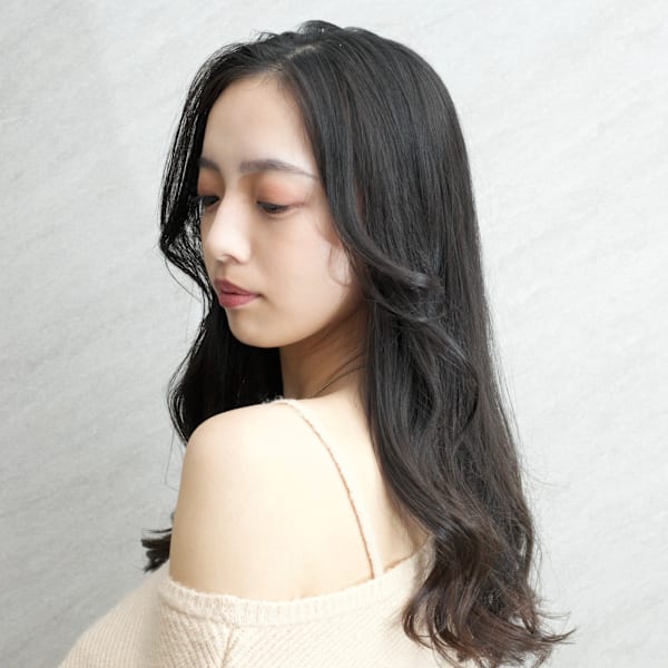 韓国風エギョモリ地毛風グレージュ