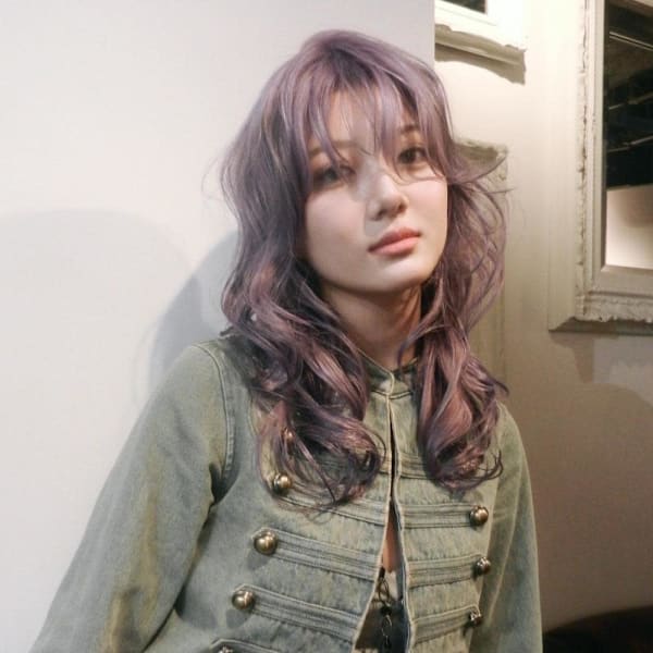 ラベンダーカラー レイヤーカット